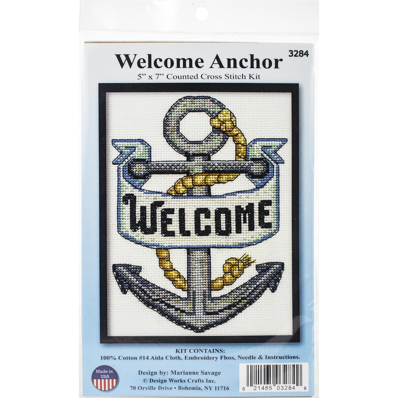 Design Works&#x2122; Welcome Anchor Counted Cross Stitch Kit